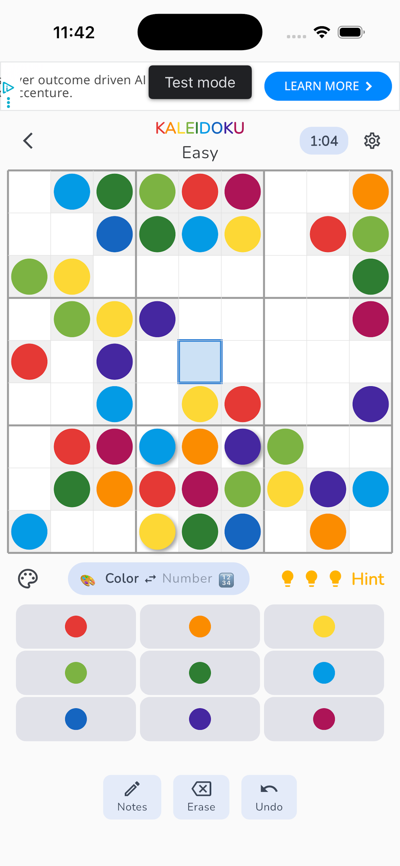 Kaleidoku color mode