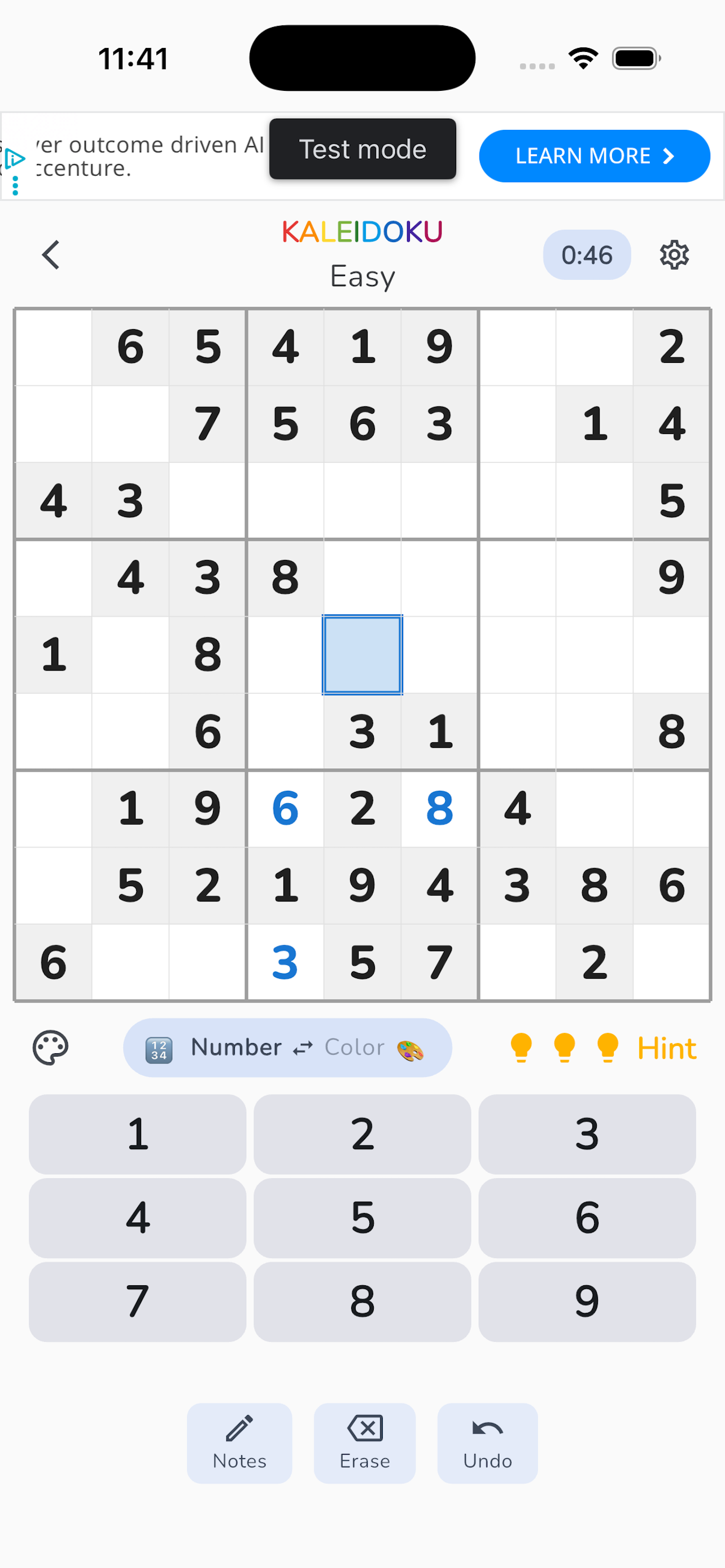Kaleidoku number mode